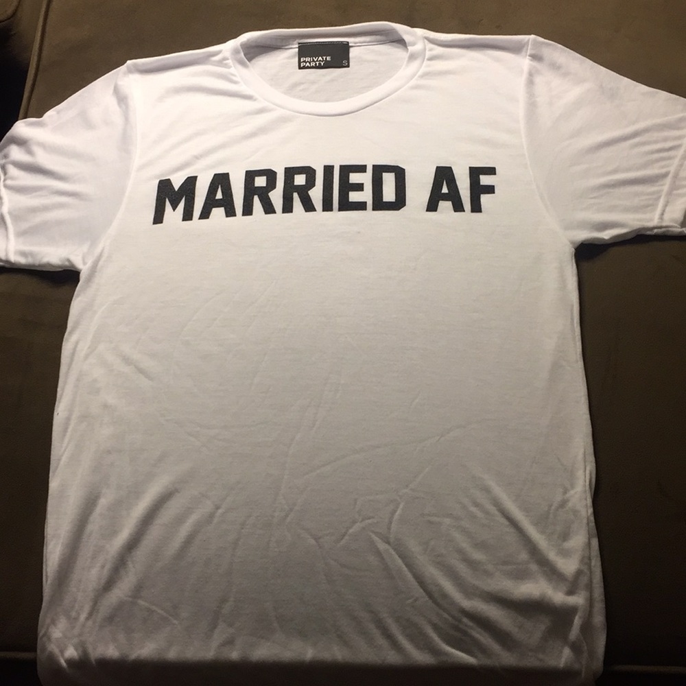 2 NWOT Private Party Married AF T-shirts Sm/Med